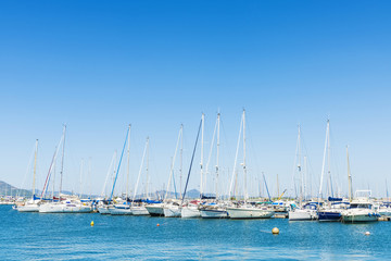 Fototapeta na wymiar Leisure port in Alghero, Sardinia, Italy