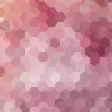 Abstract background consisting of pink hexagons. Geometric design for business presentations or web template banner flyer. Vector illustration
