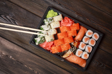 rolls, sushi, eating, food, ginger