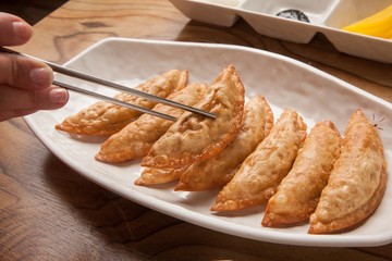 Fried Dumplings on plate