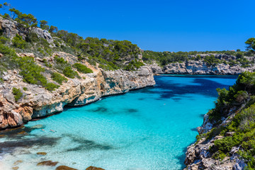 Obraz premium Calo Des Moro - beautiful bay of Mallorca, Spain
