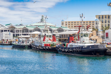 Victoria and Alfred Waterfront and harbour in Cape Town