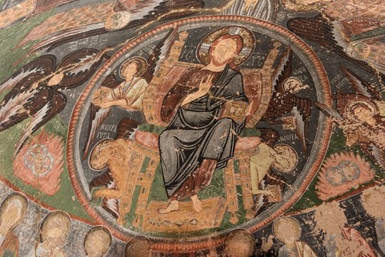 ancient Byzantine fresco Cappadocia