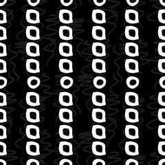 Geometric monochrome seamless pattern