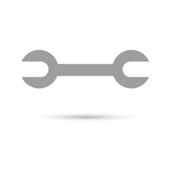 Wrench Icon gray on a white background