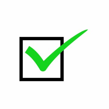 recommend clip art: True check mark vector design isolated on white background 