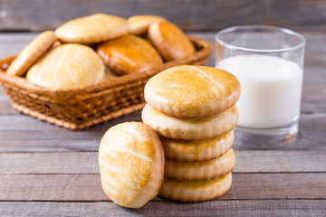 homemade cookies with milk