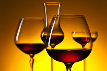 Glasses of brandy
