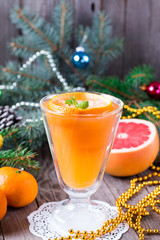 Winter drink with oranges