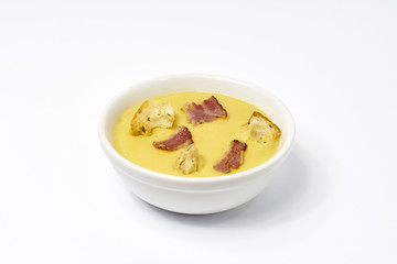 pumpkin cream soup with bacon