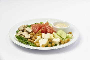 salad with chicken and grapefruit
