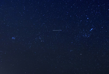 Orion, Pleiades and shooting star at Terrigal Australia.