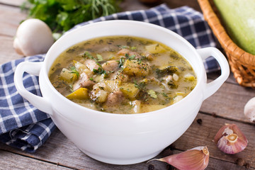 Fresh vegetable soup