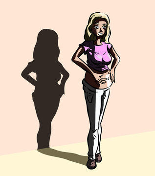 Vrouw met zwangere buik