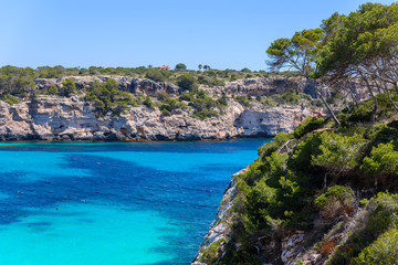 Fototapeta na wymiar Calo Des Moro - beautiful bay of Mallorca, Spain