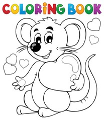 Coloring book Valentine topic 1