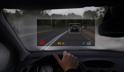 car with modern display for easy visibility