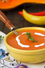 Homemade Autumn Butternut Squash Soup 
