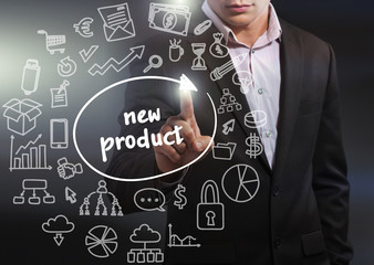 Business, Technology, Internet and network concept. Business man