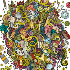 Cartoon cute doodles hand drawn Beauty illustration