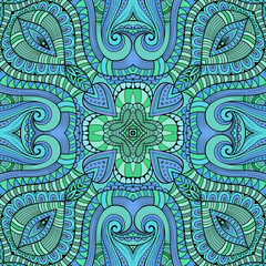 Abstract vector ethnic floral seamless pattern