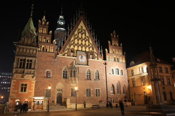 Fototapeta na wymiar Historic city hall in Wroclaw, Poland