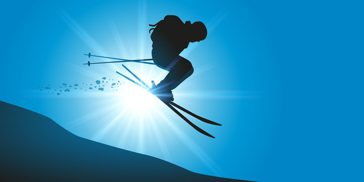 Ski extrême - free style - skieur - sport extrême