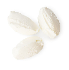 Mozzarella cheese isolated on white background