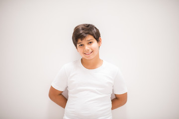 A boy posing in studio