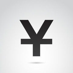 Obraz premium Yuan vector icon.