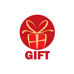 vector logo box with gifts