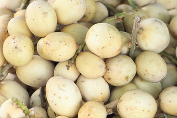 Longkong on sale in market (selectived focus)
