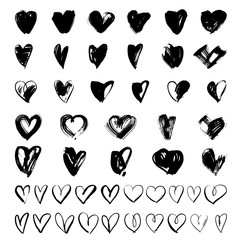 Hand drawn hearts