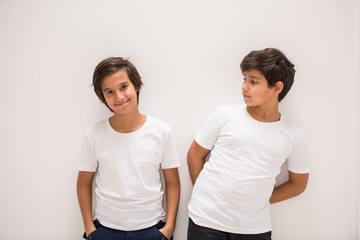 Two happy smiling boys