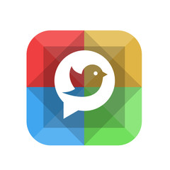 Fototapeta premium Origami App Button