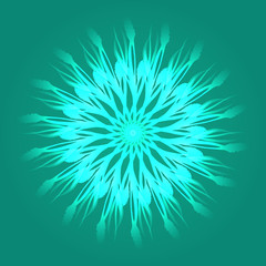 Round glowing pattern of herbal and grass. Vector element for your creativity