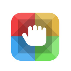 Obraz premium Origami App Button