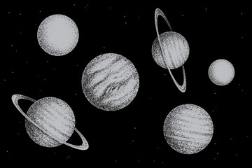Collection of solar system planets © Galacticus