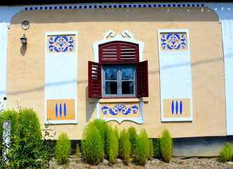 Typical house in the village Crit-Kreutz, Transylvania. The villagers started building a...
