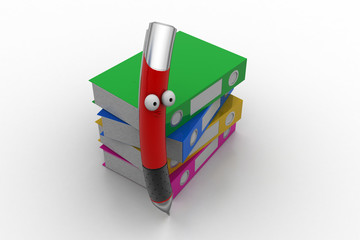 File folder with pen