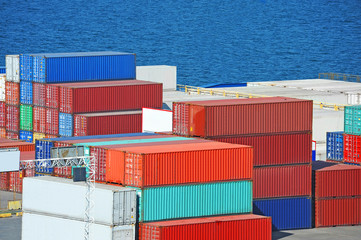Fototapeta premium Cargo container in port