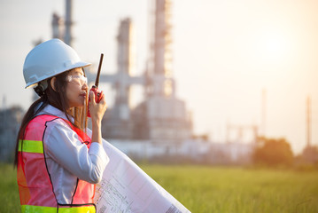 The women engineer at power plant, Thailand