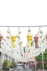 Lanna lantern or Yi peng, thai lantern in northern thai style lanterns at Loi Krathong Festival,Chiang Mai, Thailand