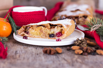 strudel and winter decor