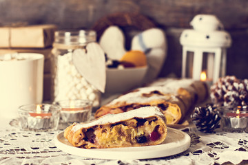 strudel and winter decor