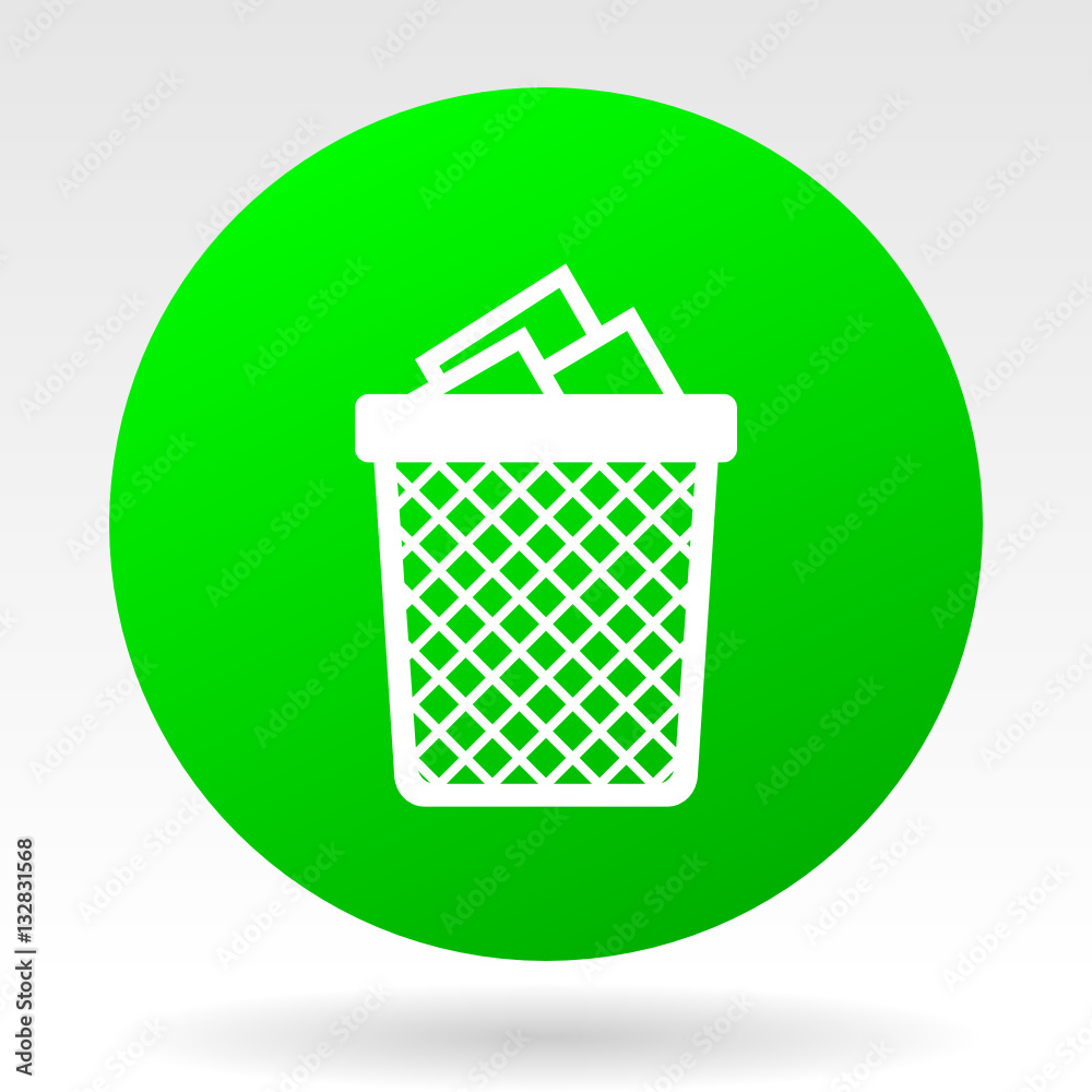 Poster trash can vector icon.