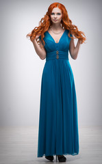 beautiful young woman with red hair