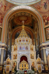 Fototapeta na wymiar Interior of the Cathedral of Christ the Savior in Moscow