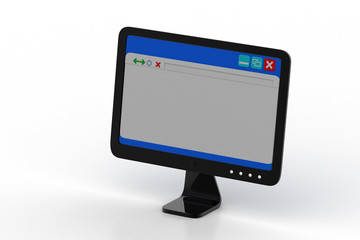 Fototapeta premium Browser window on computer