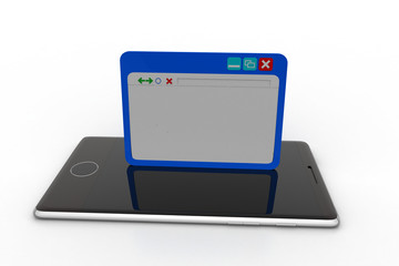Browser window on smart phone